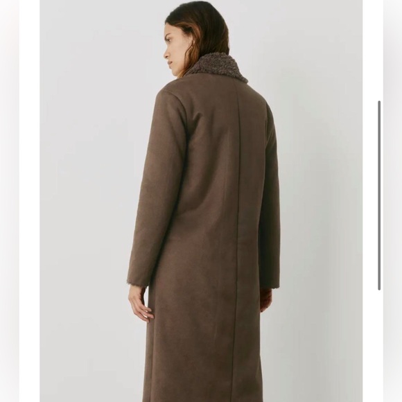 Reformation Edythe Coat chocolate brown size small great condition - Picture 3 of 5